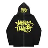 Comercio exterior sudadera con capucha y sudadera de forro polar neutro y2g cremallera completa talla grande ropa de calle para hombre y mujer