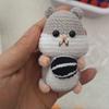 Muñeca de Monstruo de Tres Ojos Colgante de Lana Colgante Tejido a Mano Producto Terminado Muñeca de Ganchillo Hecha a Mano Colgante de Ganchillo Producto Terminado