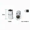 Oubang Dado Hexagonal 12.5mm 1/2 Espejo Métrico Acero Cromo Vanadio Llave de Vaso Herramienta de Reparación Automotriz Cabeza de Vaso Corta