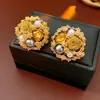 Brincos Vintage de Prata Usados Gota de Óleo Flor Multi-Camadas Acessível Luxo Brincos de Alta Qualidade Brincos Estilo Palácio Retro