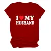 Yo Mi Marido Amazon Ebay Estación Independiente Moda Elegante Camiseta de Mujer Cuello Redondo Manga Corta Ropa Interior Exportación