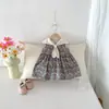 Vestido de Verano para Niña Bebé Floral Cuello Peter Pan Vestido Princesa Ins Vestido Chaleco de Verano para Niños