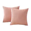 Funda de almohada de pana de rayas finas nueva y de gran venta en Amazon transfronterizo, cojín para coche de color liso, respaldo de cama, sala de estar