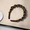 Diadema de Cristal Negra con Dientes de Ola de Lujo Diadema para la Parte Superior Alta del Cráneo Accesorios para el Cabello Ligeros de Lujo Elegantes Peine de Colores para el Cabello