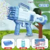 Máquina de Burbujas Famosa en Internet de 32 Agujeros Pistola de Burbujas Eléctrica Manual Tipo Gatling para Niños Juguete de Puesto de Parque Fabricante Venta al por Mayor