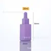 Botella de Aceite Esencial Colorida 30ml Botella de Vidrio con Gotero Color Macarrón Botella Rellenable de Viaje Esencia de Aromaterapia Producto para el Cuidado de la Piel Botella Rellenable