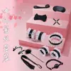 Set Erótico Semidulce de Suministros m Accesorios Lazo de Unión de Pareja Esposas de Encaje Sexo Coqueteo Entrenamiento de Sirvienta Accesorios Sm