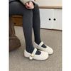 Sapatos Mary Jane Cinza de Pelo para Roupas de Inverno Femininas Novos Sapatos Baixos Estilo Coreano para Mulheres com Sapatos Quentes de Algodão de Veludo