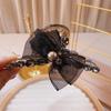 Coreano Nuevo 13cm Clip Grande de Agarre Moda Elegante de Lujo Ligero Material de Hilo Lazo Clip de Tiburón Parte Trasera de la Cabeza Horquilla de Disco