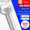 316 Flange de Aço Inoxidável Parafuso Hexagonal Externo Parafuso de Flange Parafuso Antiderrapante Dentado M5M6M8M10