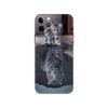 Capa de celular com estampa de totem de tigre e animal da floresta para iPhone 15, nova capa de celular fosca da moda para homens, com estampa de comércio exterior