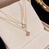 Collar de perlas estilo Ins para mujer, diseño de nicho que combina con todo, cadena de clavícula de lujo de alta gama, colgante de amor, joyería al por mayor
