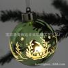 Árbol de Navidad Tallado, Bola de Navidad de Vidrio Ecológica, Bola de Vidrio Tallada, Bola de Navidad con Colgante de Talla de Luz, Estilo Europeo