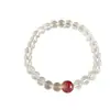 Pulsera de cristal con múltiples cuentas, cristal natural, piedra lunar gris, cristal de rutilo, pulsera y collar de múltiples vueltas para mujer, doble uso, sensación de alta gama