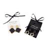 Transfronterizo Corea del Sur Algodón Negro Joyería Aretes Embalaje Tela Moda Aretes Aretes Especiales Embalaje Collar Joyería