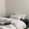 Estilo Renacentista Ins Algodón Puro Super Suave Algodón Lavado Lunares Juego de Cama de Cuatro Piezas Funda de Edredón Amigable con la Piel para Dormir Desnudo