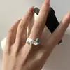 Anillo Mate de Elefante Pequeño Lindo y Divertido para Mujer, Piedra Natural Retro, Lujo Accesible, Accesorios de Anillo de Moda y Versátiles