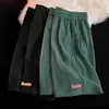 Pantalones Cortos Plisados de Peso Pesado para Hombre Verano Delgados Pantalones Deportivos Baloncesto Marca de Moda Casual bf Holgados Secado Rápido Pantalones de Cinco Cuartos