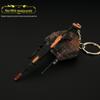 Macaco galinha - comendo arma periférica mini mk14 pequena arma modelo pingente liga brinquedo metal chaveiro ornamentos