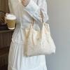 Bolsa de Lona Floral Nicho Primavera 2025 Nueva Estudiante Bolsa de Hombro de Gran Capacidad Bolsa Tote Portátil Bolsa de Compras