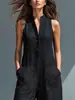 2026 Nuevo Mono de Manga Larga para Mujer Estilo Europeo y Americano, Cintura Alta Pierna Ancha Adelgazante Elegante Versátil Pantalón Largo