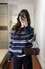 Cardigan Tricotado de Lã 100% Espesso Outono/Inverno Novo Retrô Feminino Solto Gola Redonda Manga Longa Casaco Suéter de Caxemira Tendência