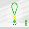 Lanyard de Color de Moda con Llavero de Peluche Trenzado Corto para Teléfono Hebilla Única Hebilla Sola Fabricante de Colgante de Llavero de Peluche En Stock Fuente