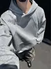 Cleanfit Sudadera con Capucha Patchwork Desestructurada para Hombre Primavera Otoño Marca de Moda Versátil Holgada Casual Manga Larga Sudadera con Capucha Top