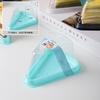 Caja para pastel de mousse triangular estilo japonés anti-vaho de 8 pulgadas durian matcha arcoíris caja de corte multicapa
