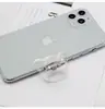 Fivela de anel transparente para celular com incrustação de diamante, suporte preguiçoso para celular, novo suporte adesivo para celular de mesa, unissex