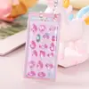 Pingente de adesivo Mini Sanrio, adesivo 3D sólido de cristal em relevo, pingente de decoração de adesivo 3D de desenho animado em resina