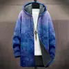 Cardigan con capucha y cremallera suelta para hombre, chaqueta de algodón, 3D digital, sin riesgos, nuevo, independiente de Temu, para hacer tú mismo con imágenes