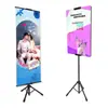 Triángulo de Hierro Pop Soporte de Exhibición Vertical para Rollos, Tableros Kt, Pósters Soporte Publicitario de Altura Ajustable Portátil
