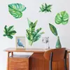 Pegatina de Pared Hojas Verdes Plantas en Maceta Suculentas Sala de Estar Dormitorio Dormitorio Pegatinas de Plantas Flores de Pared Nórdicas Decoración de Pared Autoadhesiva