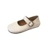 Zapatos planos estilo Mary Jane retro para mujer, colección otoño 2026, populares de doble uso, mocasines de suela plana, perfectos con faldas, zapatos de tacón bajo con punta poco profunda