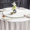 Funda Protectora Giratoria Redonda Grande para Mesa de Hotel Mantel de Mesa Giratoria Redonda de Vidrio de Lujo Ligero Mantel de Color Sólido