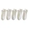 Nuevos Calcetines Cortos Blancos Lisos Versátiles de Primavera y Verano, Calcetines Blancos Cómodos y Transpirables, Calcetines Tobilleros Estilo Japonés para Estudiantes, Calcetines Finos Básicos