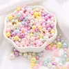 3-8mm ABS Agujero Recto Perlas de Imitación Redondas Cuentas Hecho a Mano DIY Pulsera Collar Materiales para Ensartar Accesorios de Ropa