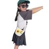 Bolso Pequeño Nuevo para Niños Femenino Muñeca de Dibujos Animados Lindo Bolso de Paja Bolso Tejido Viaje a la Costa Bolso Cruzado Pequeño de Paja