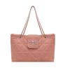 2025 Novo Estilo de Verão Textura Macia Bolsa de Corrente Rombos Bolsa Tote de Grande Capacidade Bolsa de Ombro Moda Tendência Bolsa Grande