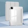 Funda Protectora de Cuero Plegable de Tres Pliegues Anti-caídas Transparente de Acrílico Alto con Ranura para Lápiz, Adecuada para iPad Air de 11 pulgadas