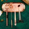 Set de Herramientas Tijeras para Velas de Aromaterapia Apagavelas Gancho para Fuego Cubierta Apagavelas Campana de Fuego Encendedor Set de Tres Piezas DIY