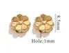 Cuentas Perforadas de Acero Inoxidable Separadores de Flor de Lavanda Colgante Dorado Collar Joyería DIY