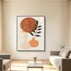 Pintura decorativa para parede de fundo de sofá de sala de estar estilo nórdico com plantas e flores, pintura de nicho de piso, pintura para pendurar no corredor de entrada