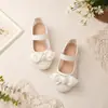 Zapatos de Princesa de Malla Transpirable para Niñas para Salidas de Primavera y Verano, Zapatos Mary Jane con Velcros y Moño