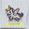 Parche Decorativo para Ropa, Bolsos, Chaqueta con Agujeros Rotos, Reparación, Pegar, Bordado de Pony Unicornio