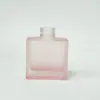 Botella de Vidrio Cuadrada Plana con Rosca de 100ml para Aromaterapia Sin Fuego Botella Vacía Volátil de Ratán para Aromaterapia Botella de Aromaterapia para el Hogar