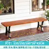 Banco de parque de acero inoxidable, silla de exterior para ocio con respaldo, banco de madera anticorrosión para patio, banco largo doble para exteriores