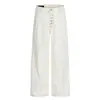 G6935 Estilo High Street Americano Unisex Gama Alta Lavado Color Sólido Diseño de Botones Jeans Casuales Sueltos para Hombre
