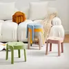 Taburete pequeño de plástico engrosado, taburete pequeño para el hogar, taburete redondo para adultos, taburete apilable para mesa de café, taburete antideslizante para baño, taburete para niños